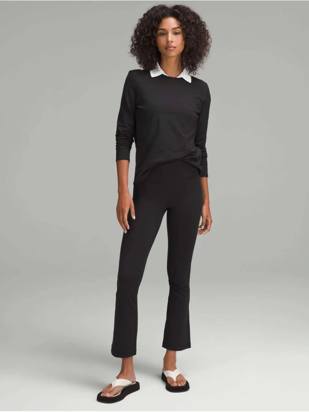 NWT Lululemon Organic Cotton Crewneck‎ Long-Sleeve Shirt Black Medium